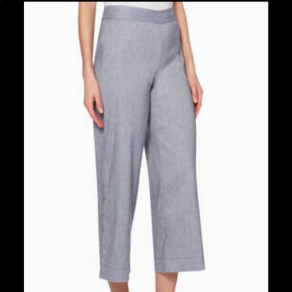 NWT Club Monaco Blue Joannah Linen-blend Pants - Picture 2 of 5